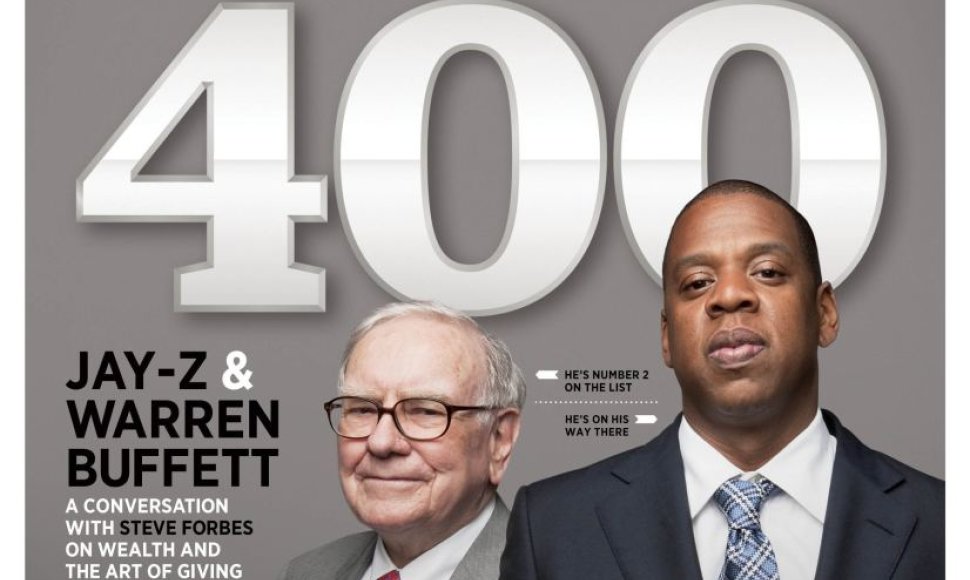 Warrenas Buffetas ir Jay-Z ant žurnalo „Forbes“ viršelio