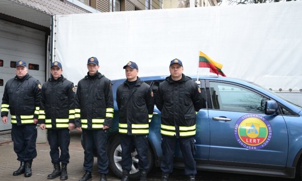 Ugniagesiai į Graikiją i&scaron;gabeno civilinės saugos tarptautinės pagalbos siuntą
