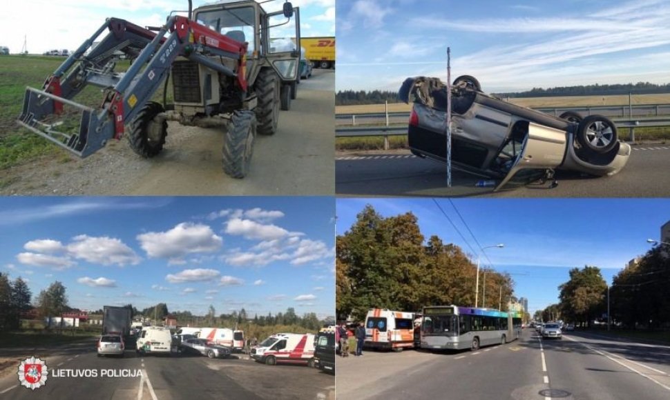 Policijos užfiksuotos avarijos