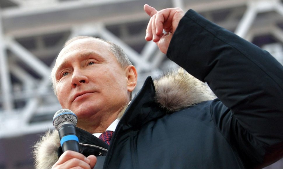 V.Putinas kreipėsi į dešimtis tūkstančių gerbėjų Maskvos Lužnikų stadione