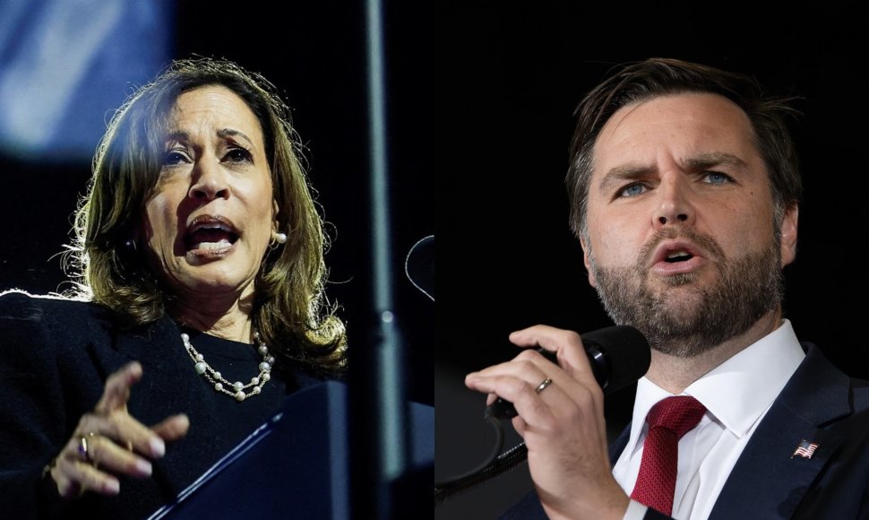 Kamala Harris ir J.D.Vance'as