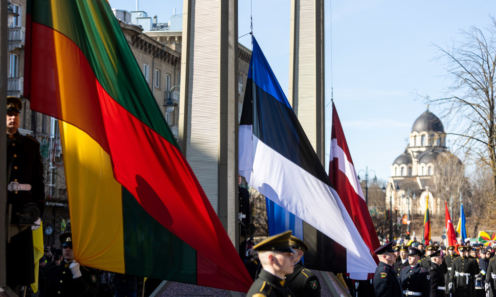 Trijų Baltijos valstybių vėliavų pakėlimo ceremonija