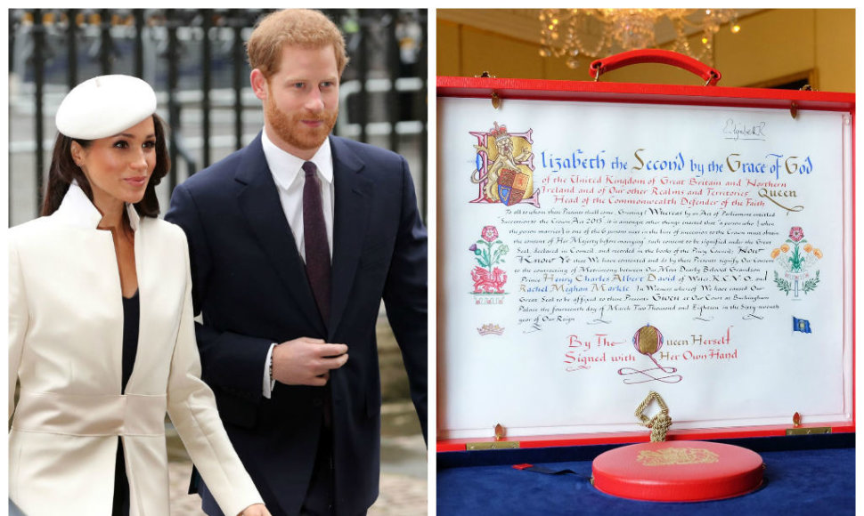 Meghan Markle ir Princas Harry bei Elizabeth II sutikimas tuoktis