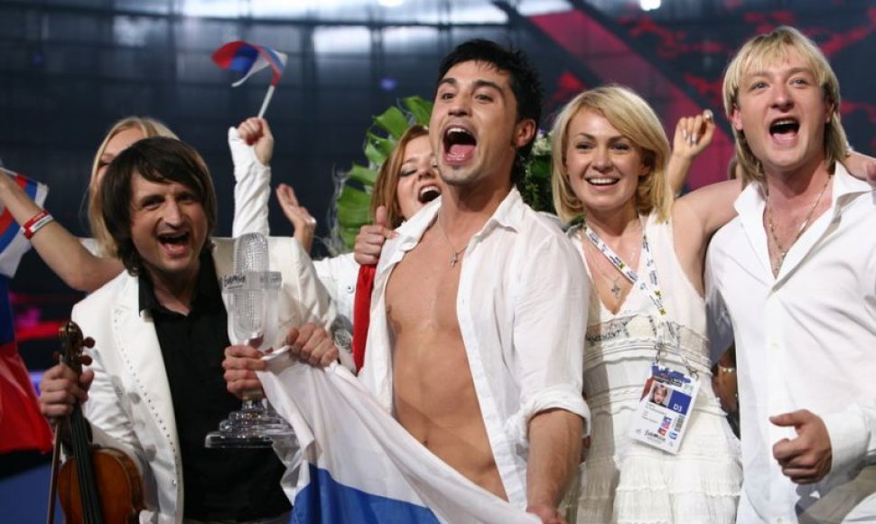 „Eurovizija 2008“. Dima Bilanas konkursą vežasi į Rusiją 