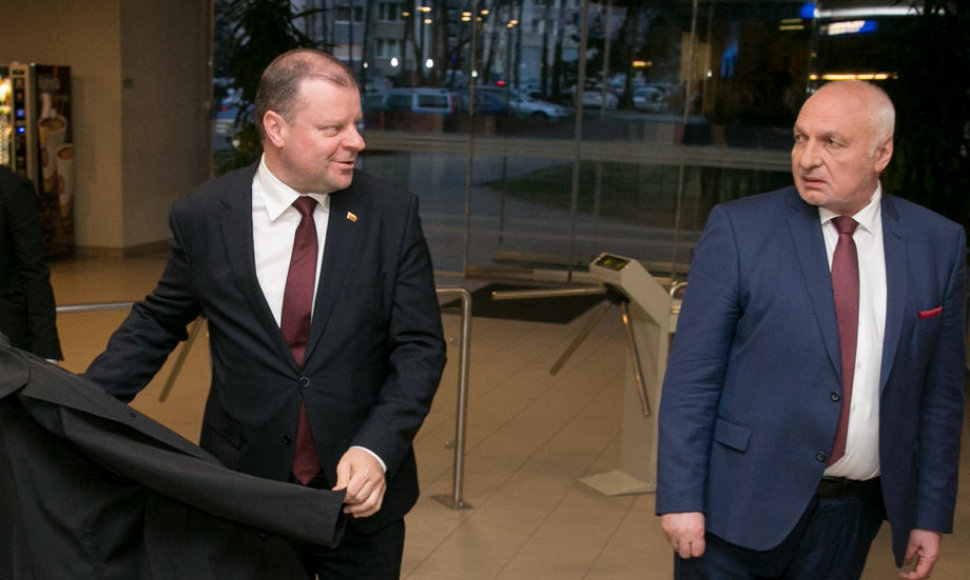 Saulius Skvernelis ir Valentinas Mazuronis