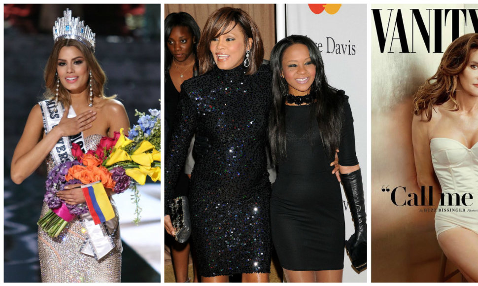 Klaidingai „Mis Visata“ paskelbta Ariadna Gutierrez, Whitney Houston su dukra Bobbi Kristina Brown, Caitlyn Jenner ir Miley Cyrus