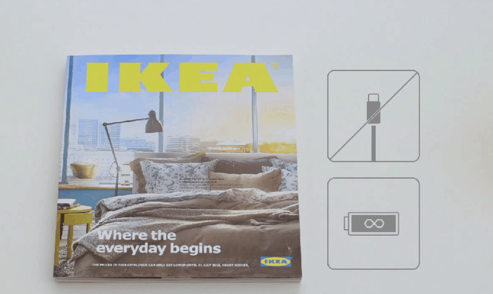 IKEA sugalvojo originalų būdą reklamuoti savo katalogą - katalogas pristatomas taip, tarsi taip būtų išmanusis telefonas