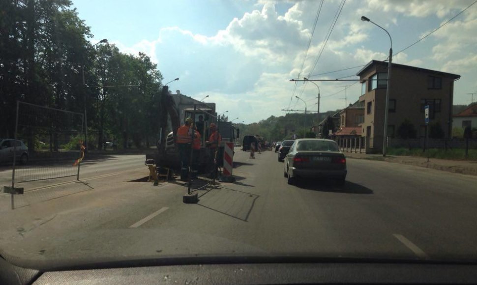 Kaune ardoma neseniai rekonstruota gatvė