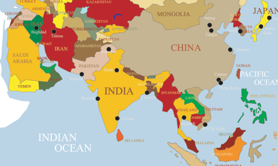 Azijos žemėlapis