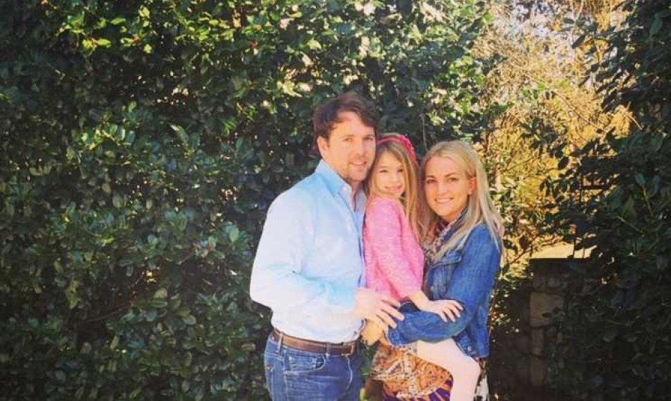 Jamie Lynn Spears su vyru Jamie Watsonu ir dukra Maddie