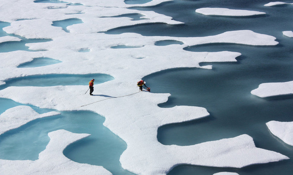 Per pastaruosius trejus metus Arkties jūros ledo storis sumažėjo 16 proc.