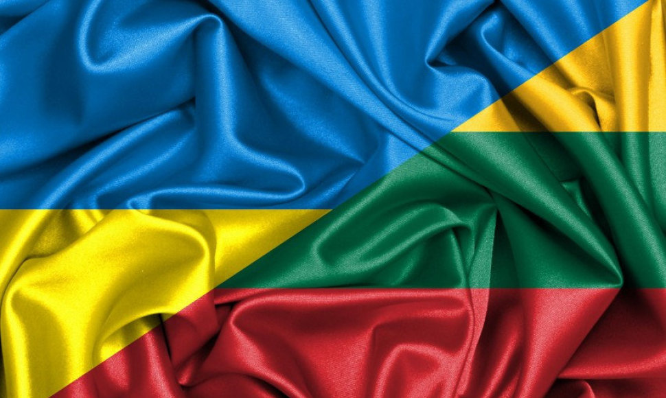 Ukrainos ir Lietuvos vėliavos