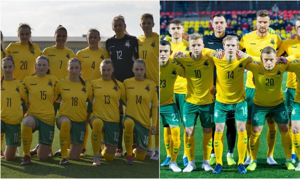 Lietuvos ir moterų futbolo rinktinės