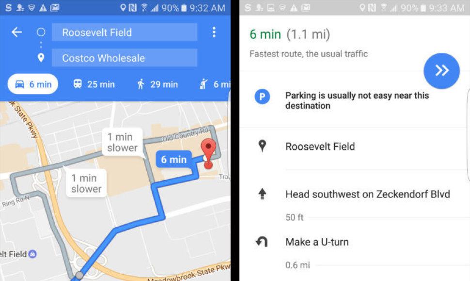 „Google Maps“ informuoja apie stovėjimo vietų laisvumą