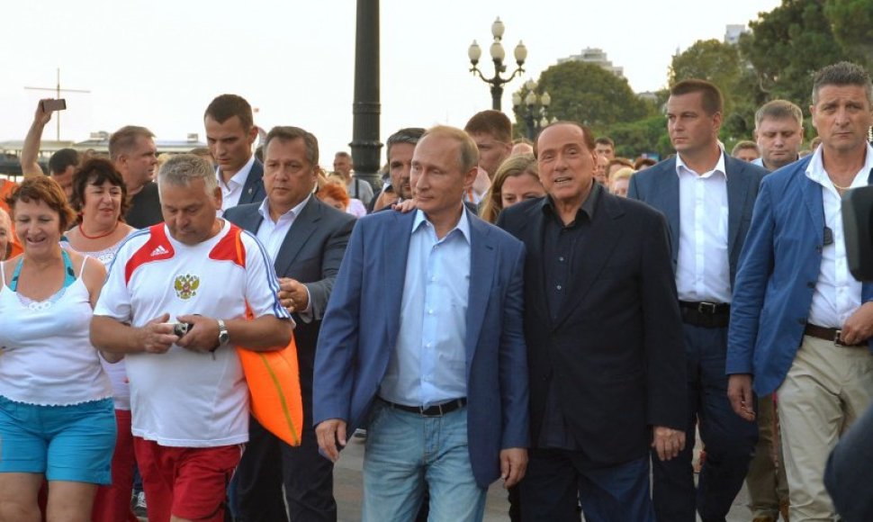 Silvio Berlusconi vizitu išreiškė palaikymą Vladimirui Putinui