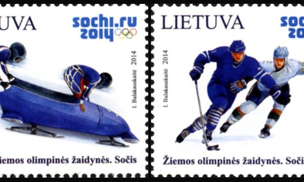 Pašto ženklai Sočyje (Rusija) prasidėsiančioms žiemos olimpinėms žaidynėms
