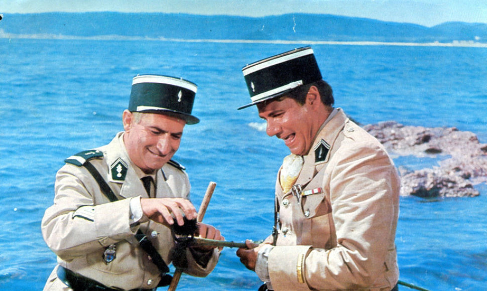 Louis de Funesas ir Michelis Galabru filme „Žandaras iš Sen Tropezo“ (1964 m.)