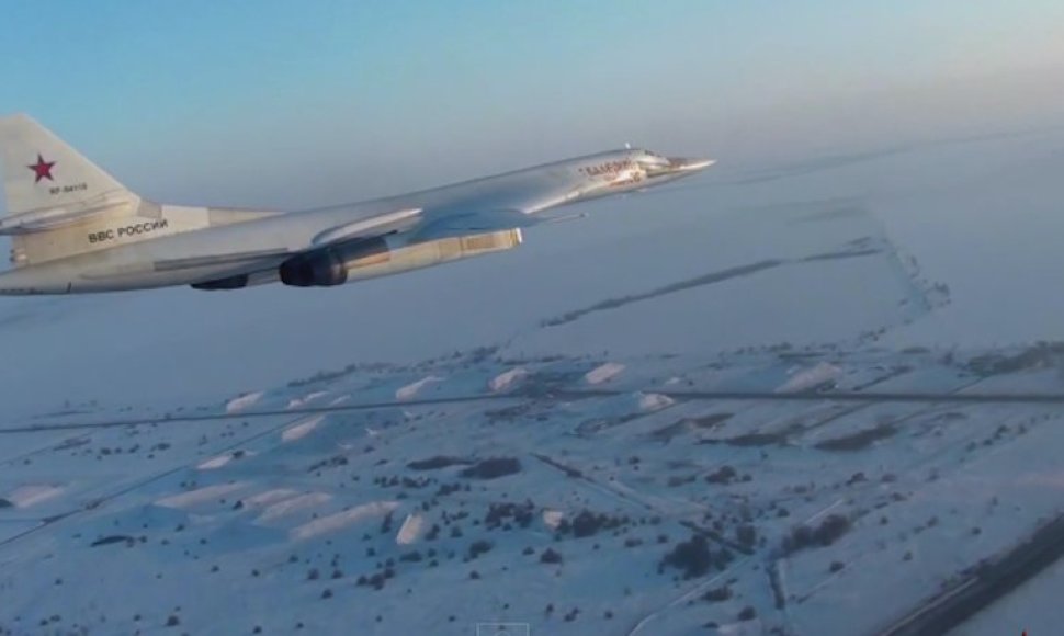 „Tupolev Tu-160“ bombonešis Arktyje
