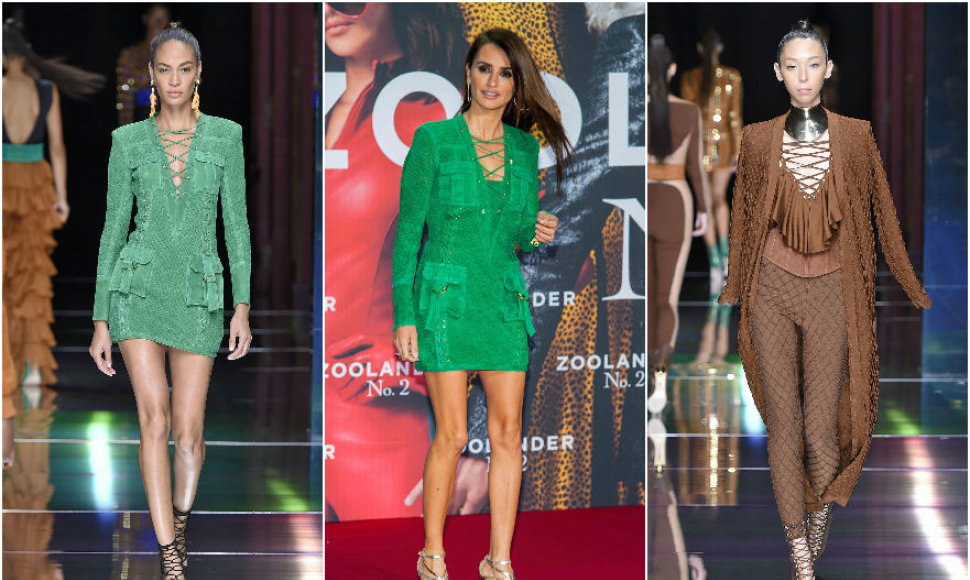 Penelope Cruz ir „Balmain“ kolekcijos modeliai