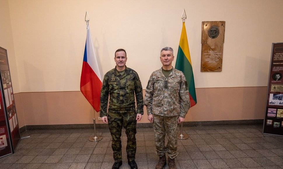 Lietuvos ir Čekijos kariuomenių vadai sutarė dėl tolesnio bendradarbiavimo  