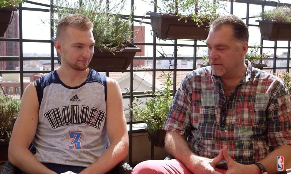 Domantas Sabonis ir Arvydas Sabonis