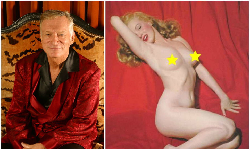 Hugh Hefneris ir nuogos Marilyn Monroe nuotrauka, pasirodžiusi pirmajame „Playboy“ numeryje
