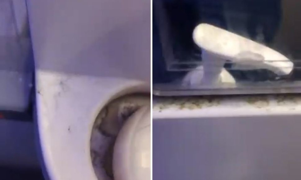 Keleivis nufilmavo, kokį atgrasų tualetą rado lėktuve