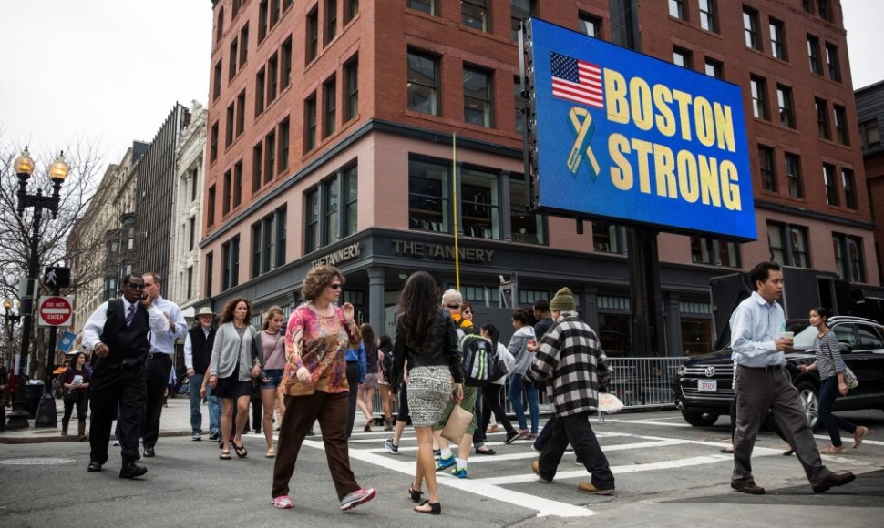 Bostono maratono finišo vieta, kur pernai sprogo dvi bombos