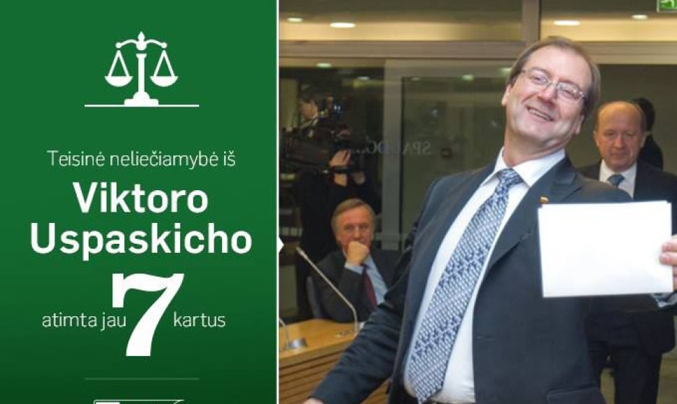 Viktorui Uspaskichui gresia teisinės neliečiamybės netekti aštuntą kartą