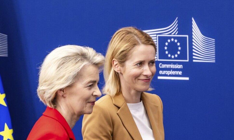 Ursula von der Leyen ir Kaja Kallas / Geert Vanden Wijngaert / AP