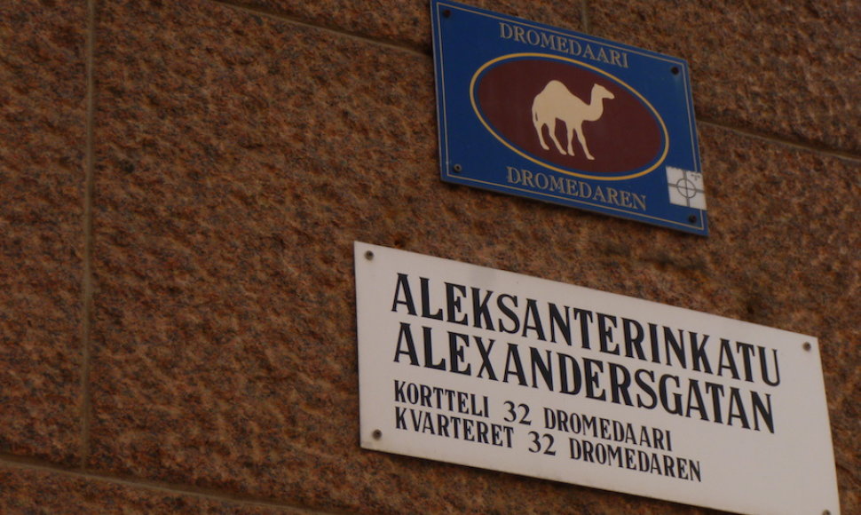 Namų blokų adreso lentelės Helsinkyje