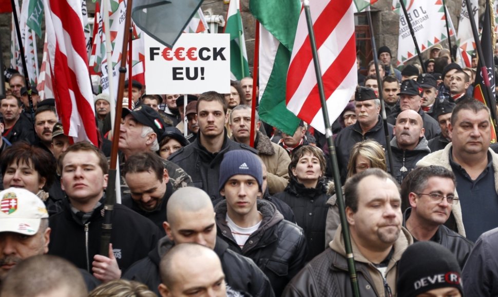 Vengrijos Jobbik partijos rėmėjai