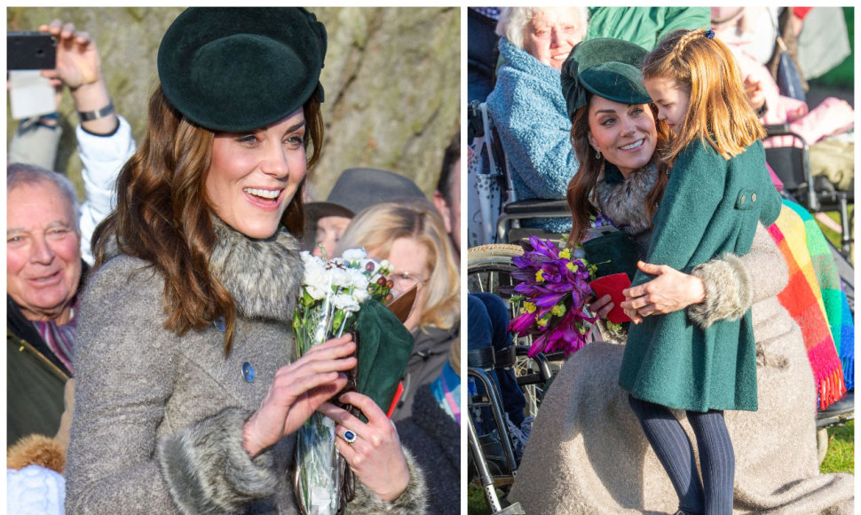 Kembridžo hercogienė Kate Middleton su dukra princese Charlotte