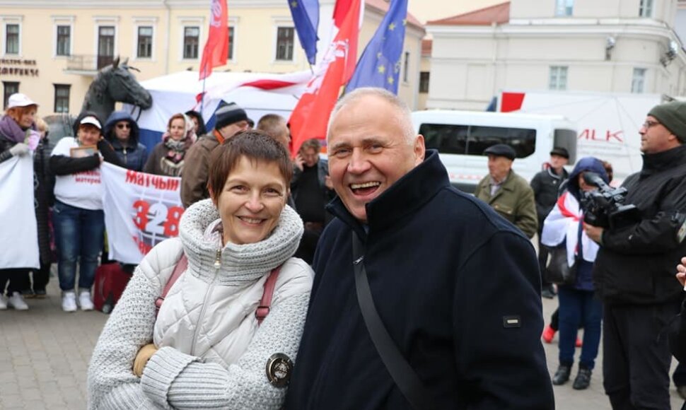 Nikolajus Statkevičius ir Marina Adamovič