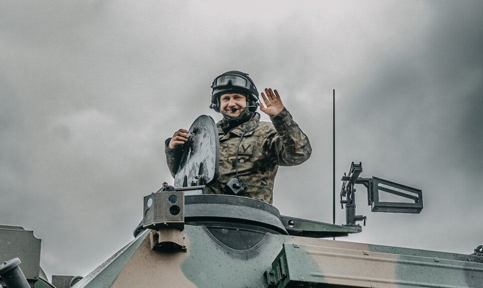 Lenkijos 15-osios mechanizuotosios brigados karių atvykimas į Lietuvą