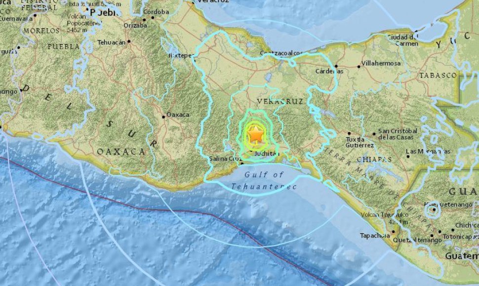 Žemės drebėjimas Meksikoje