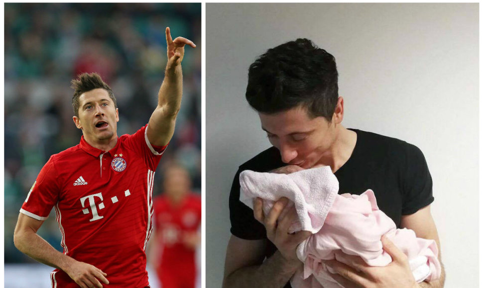 Lenkijos futbolo žvaigždė Robertas Lewandowski tapo tėvu