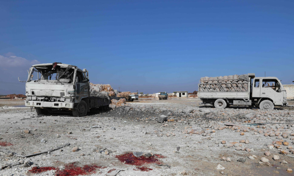 Idlibo provincija po aviacijos atakos