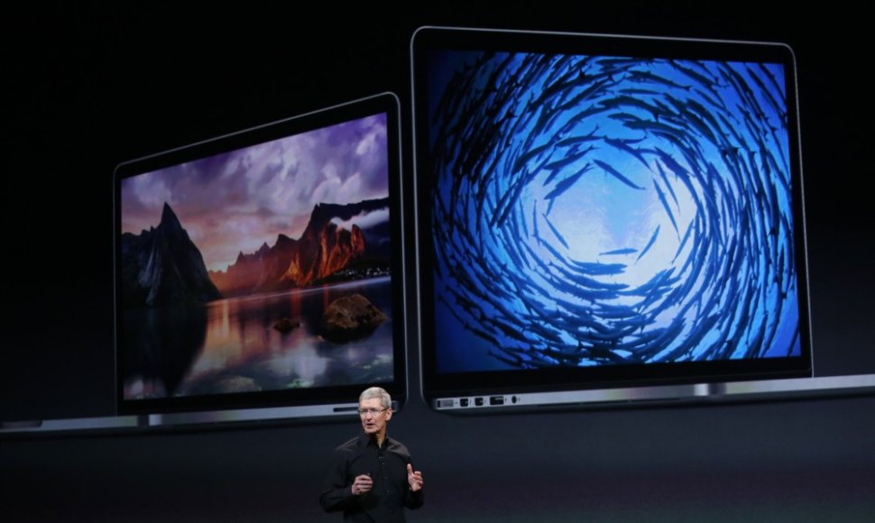 „Apple“ naujovių pristatymo akimirka