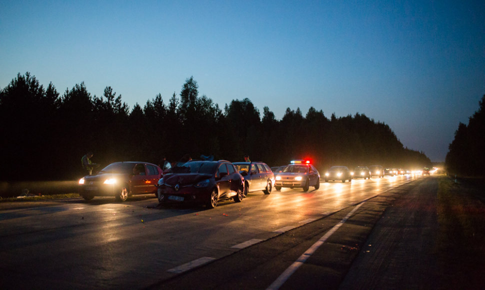 Sekmadienio vakarą Vilniaus rajone – masinė avarija
