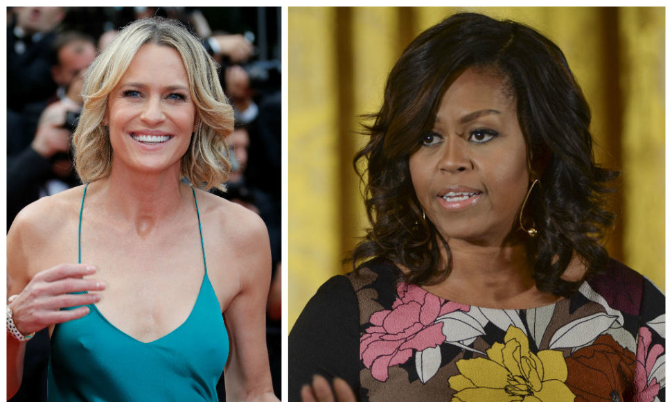 Michelle Obama ir Robin Wright