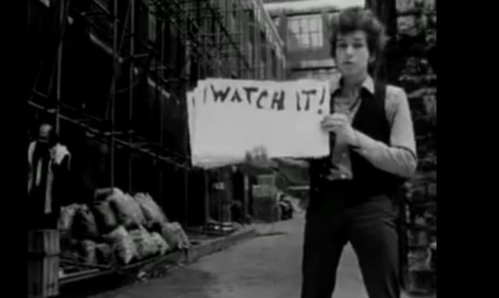 Bobas Dylanas vaizdo klipe dainai „Subterranean Homesick Blues“