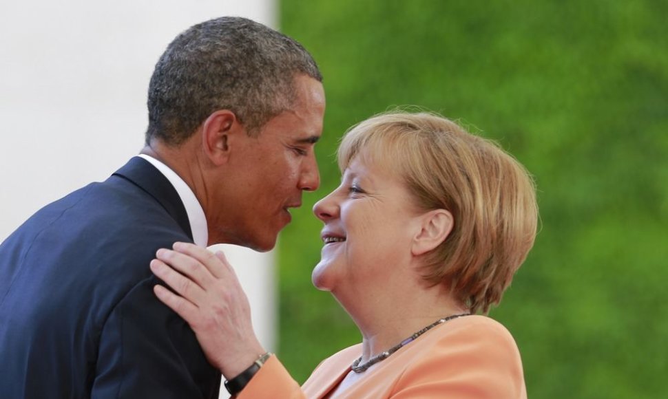 Barackas Obama ir Angela Merkel
