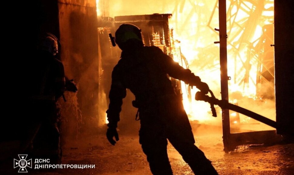 Karas Ukrainoje / State Emergency Service of Ukrai / via REUTERS
