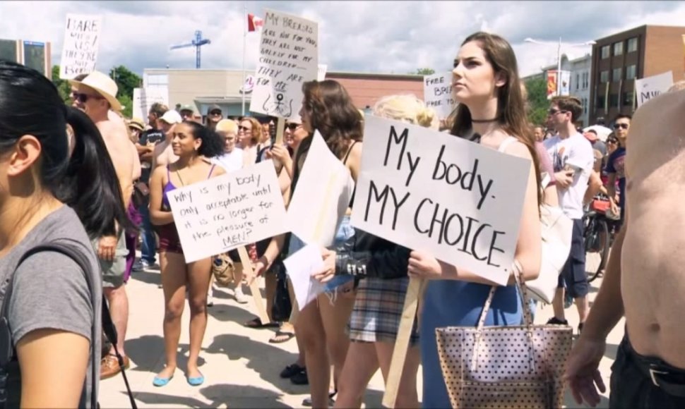 Moterų protestas Kanadoje