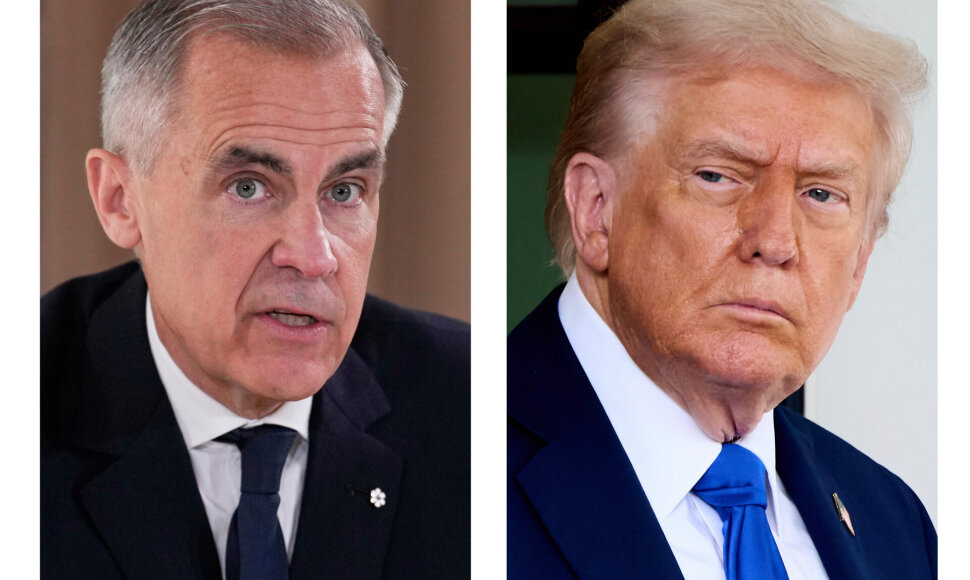 Markas Carney ir Donaldas Trumpas / / AP