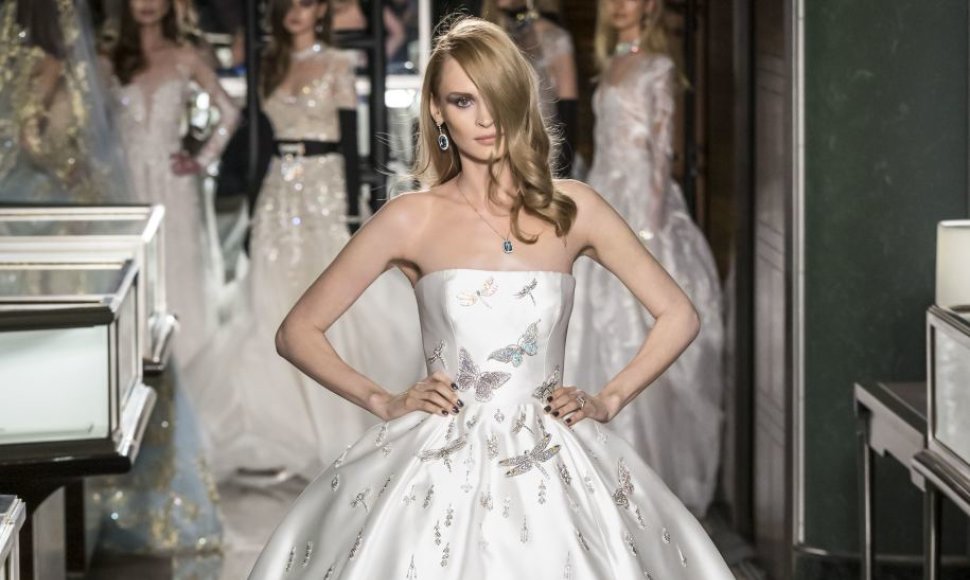 „Reem Acra“ vestuvinė suknelė, kainuojanti 1,5 mln. eurų