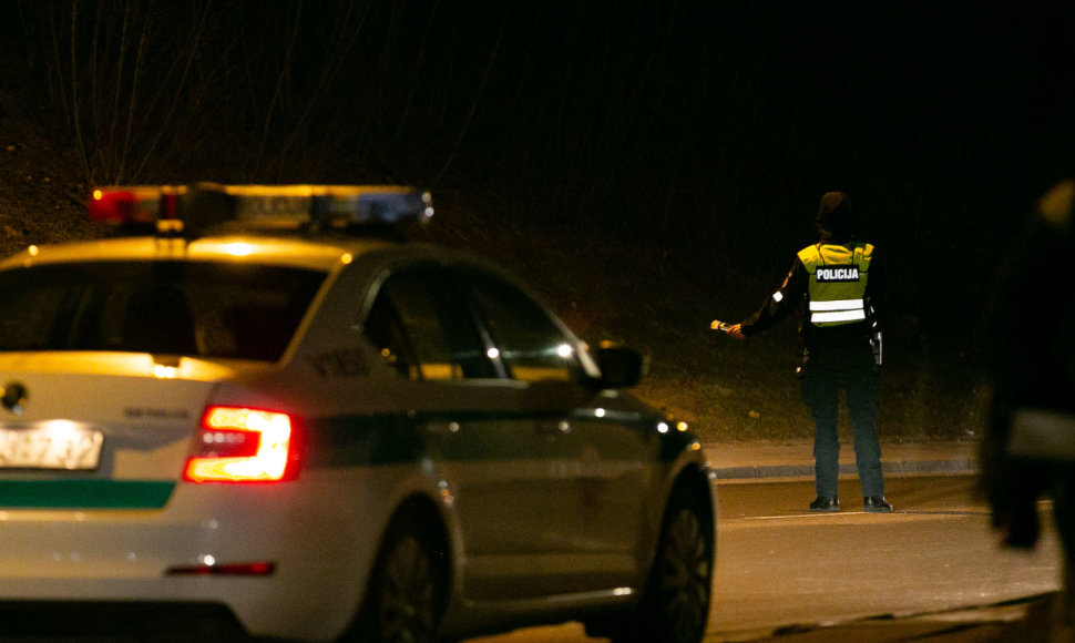 Naktinis kelių policijos reidas Vilniuje