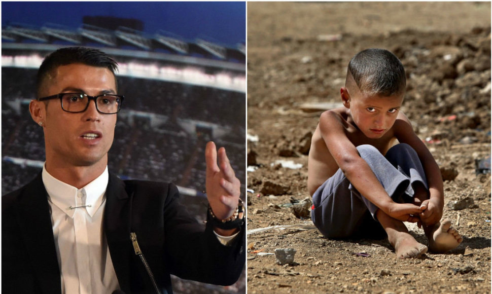 Cristiano Ronaldo paaukojo Sirijos vaikams