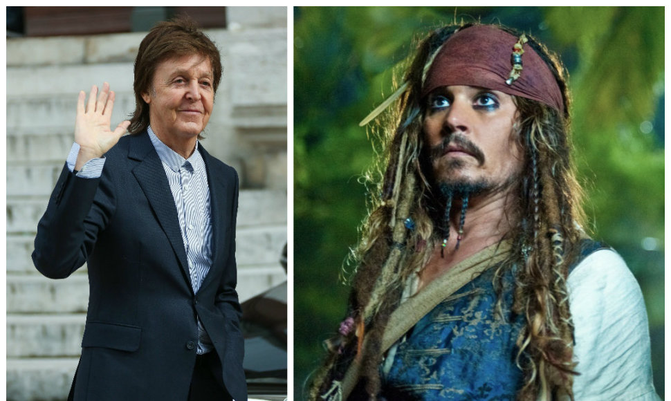 Paulas McCartney ir Johnny Deppas filme „Karibų piratai: pasaulio pakrašty“